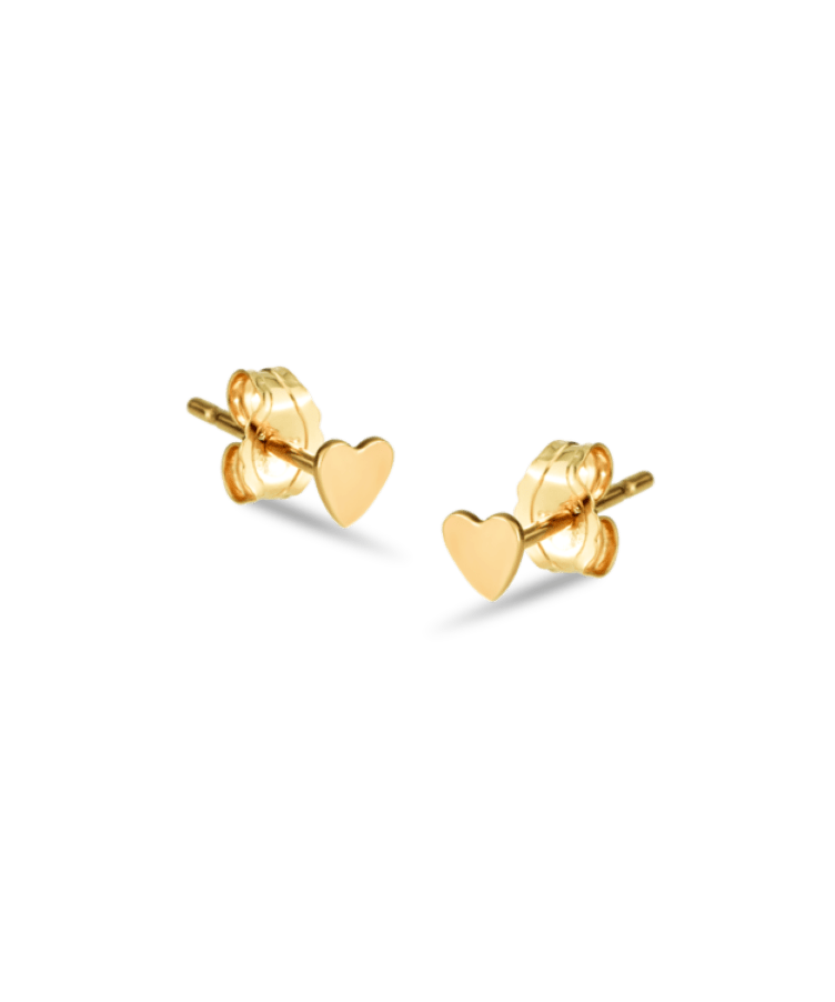 Hailee heart studs gold