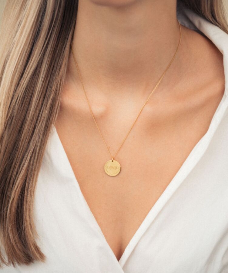 Initial Coin Necklace