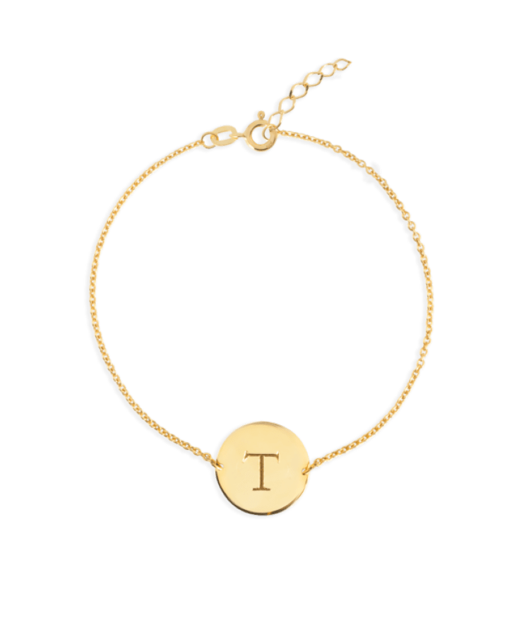 Initial Coin Bracelet 