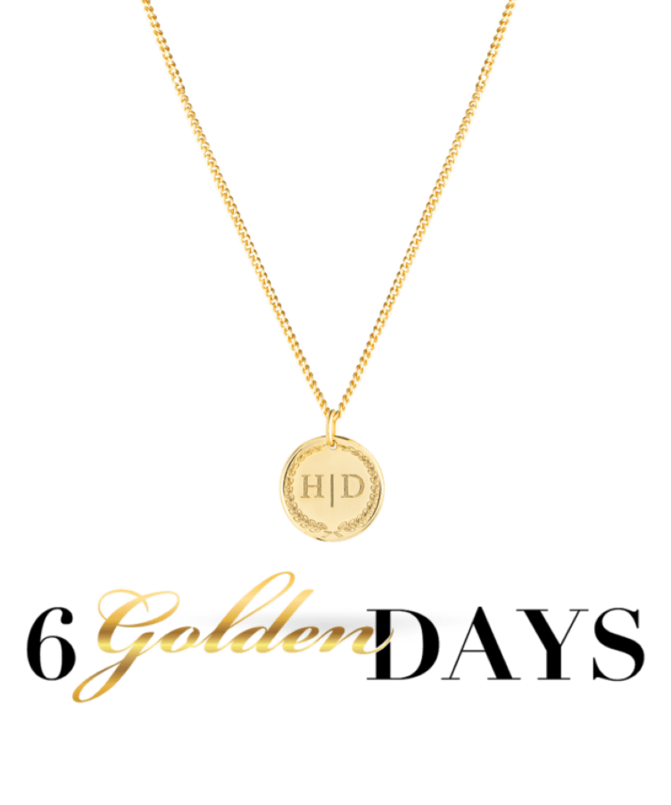 Initial Münze Kette Gold