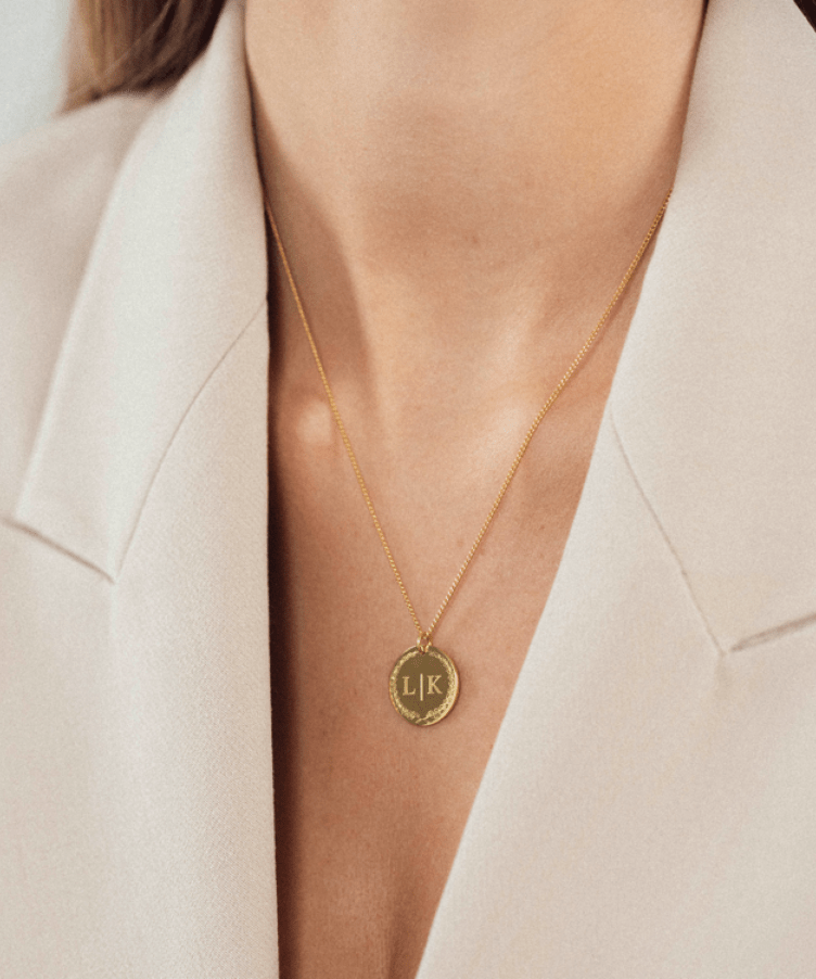 Initial Coin Necklace Deluxe