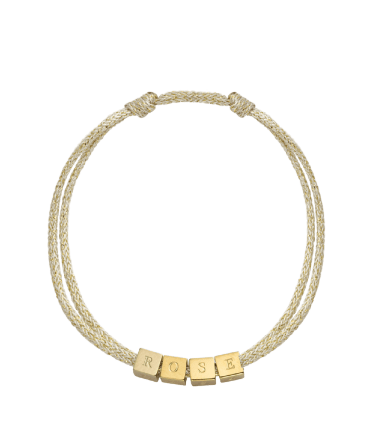 Initial Cube Cord Armband 