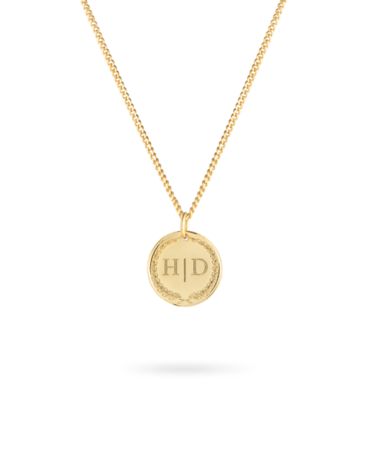 Initial Coin Necklace Deluxe