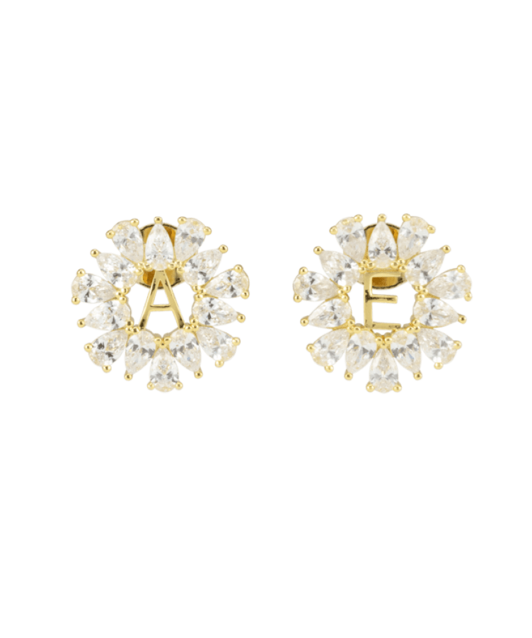 Dazzling Initial Earrings