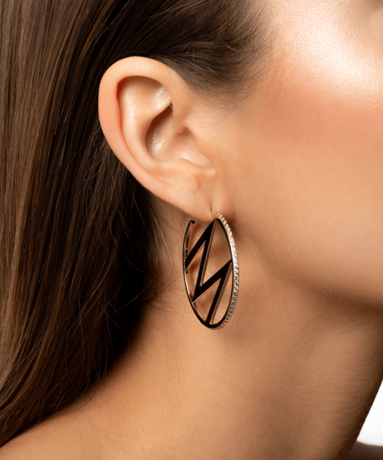 Initial Hoop Earrings