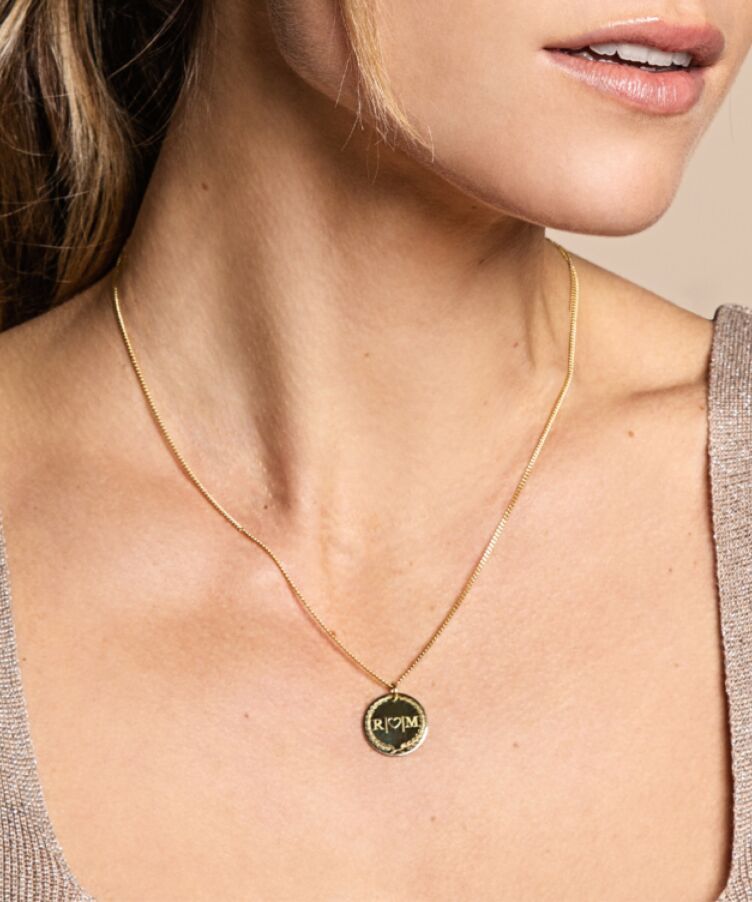 Initial Coin Necklace