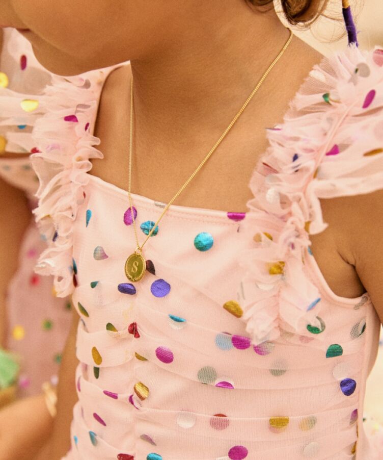 Kids Initial Coin Necklace