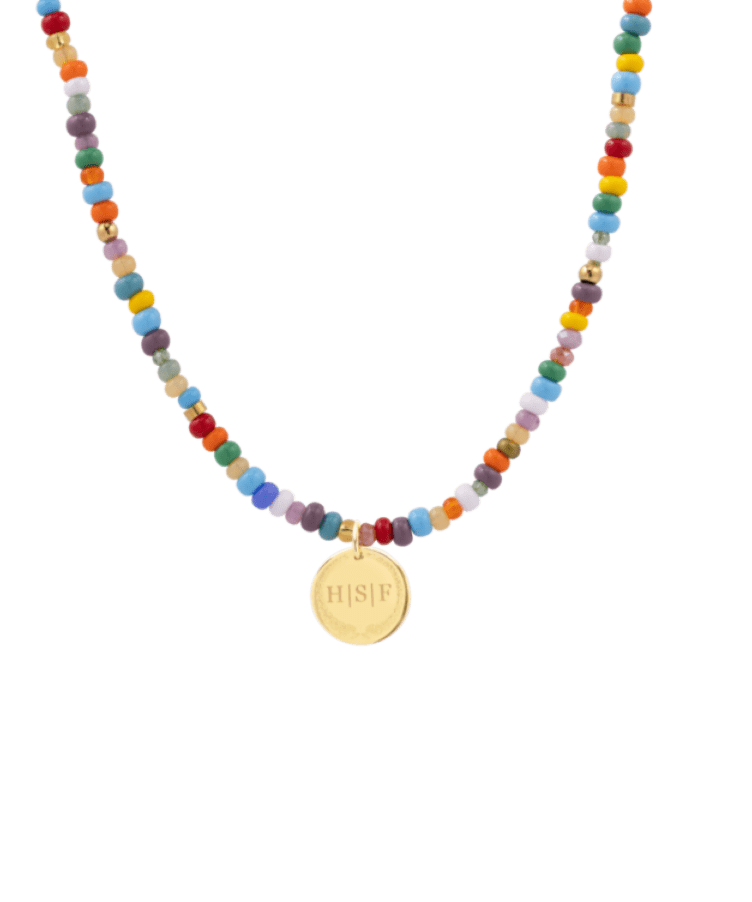 Initial Coin Beads Ketting