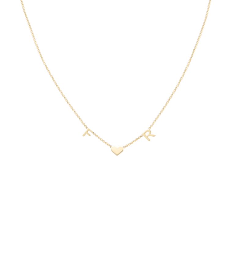 letter necklace gold