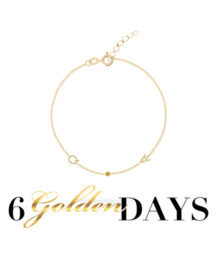 Letter + Birthstone Armband