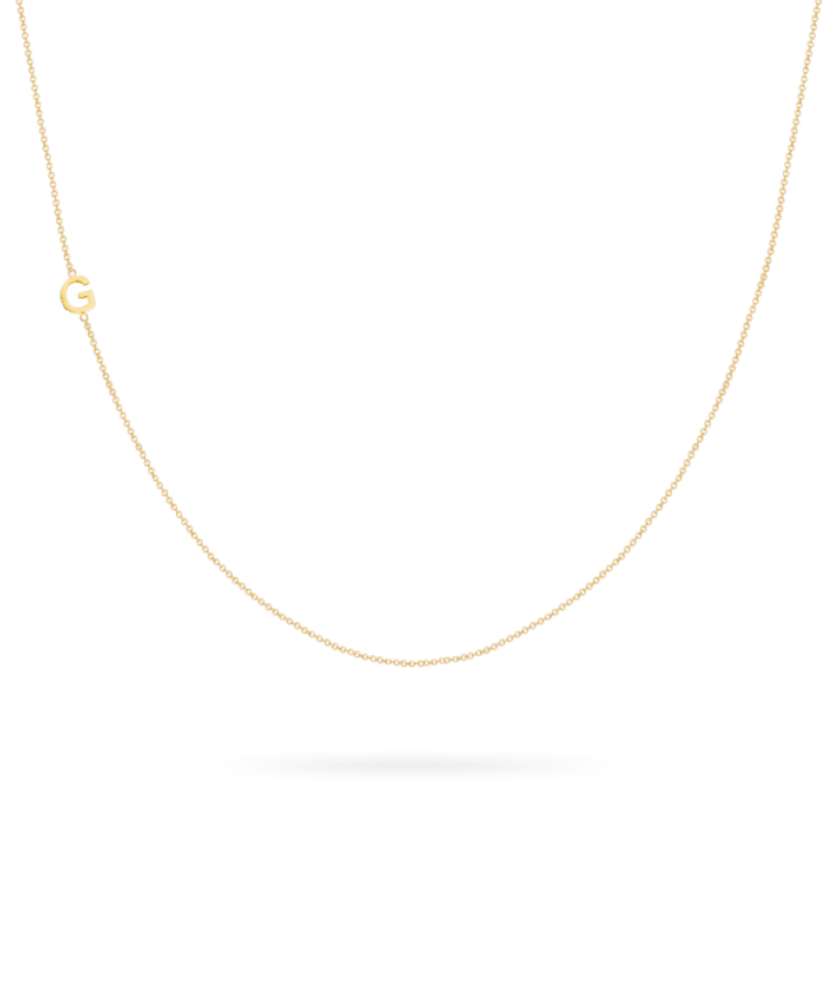 letter necklace gold