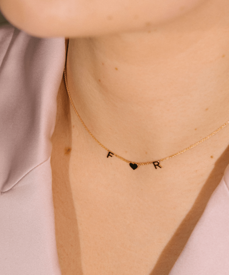 Letters + Heart Necklace