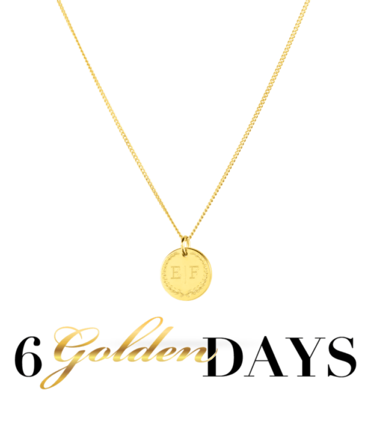 Little Initial Coin Necklace Deluxe