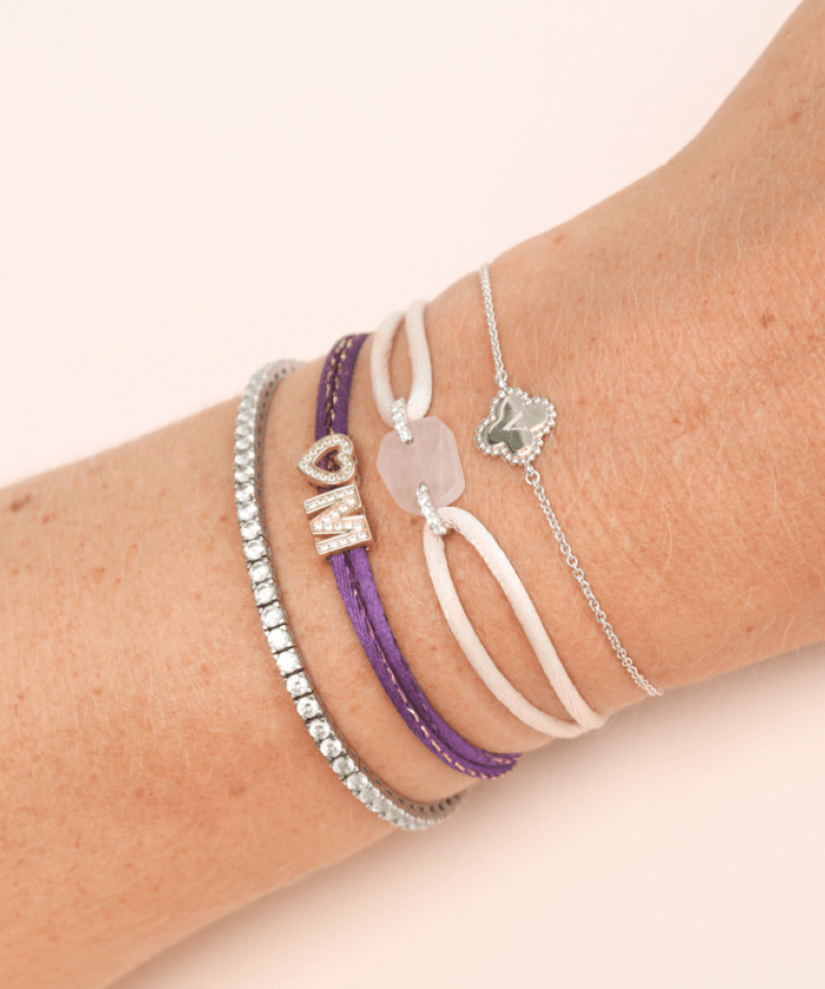Lizzy Letter Sparkle Armband