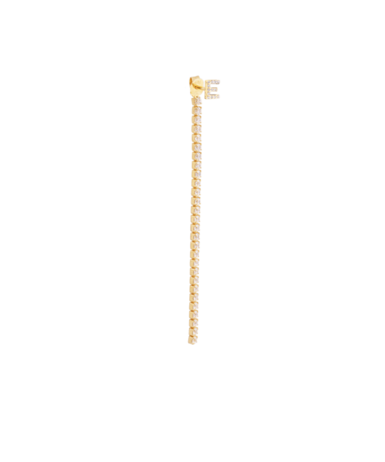 Single Lizzy Letter Tennis Earring
