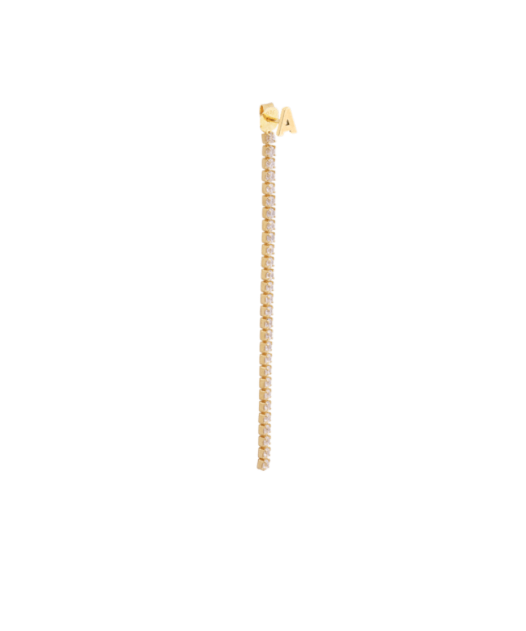 Single Lola Letter Tennis Earring