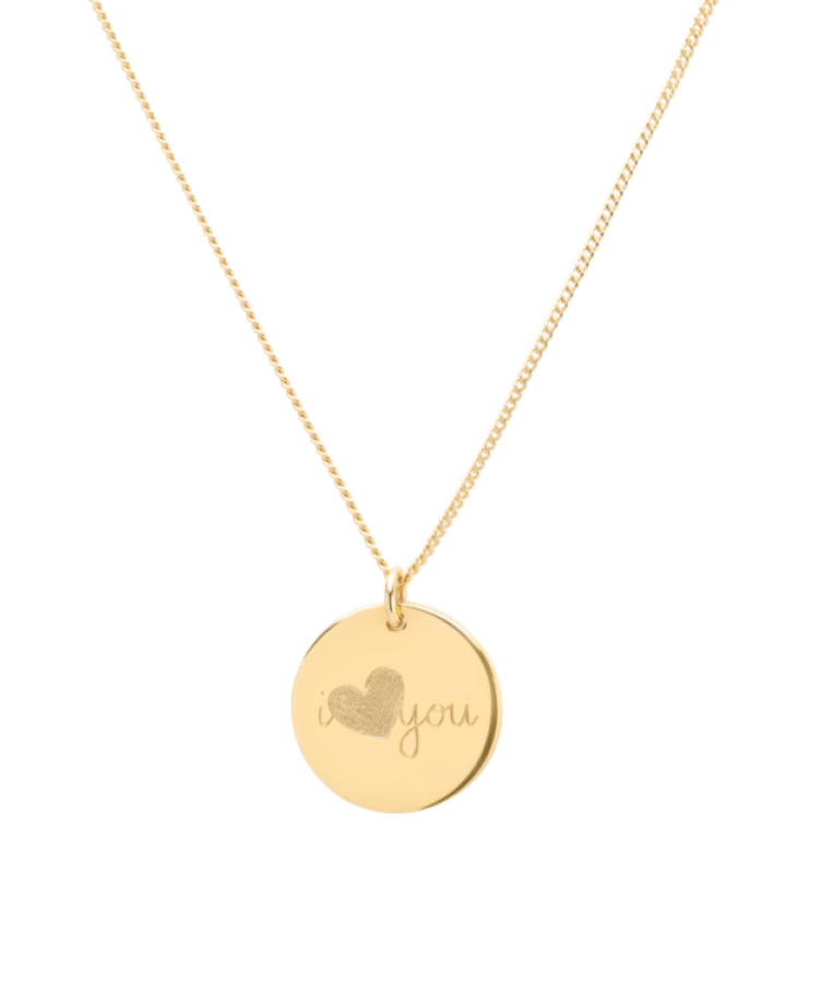 Love Initial Coin Necklace