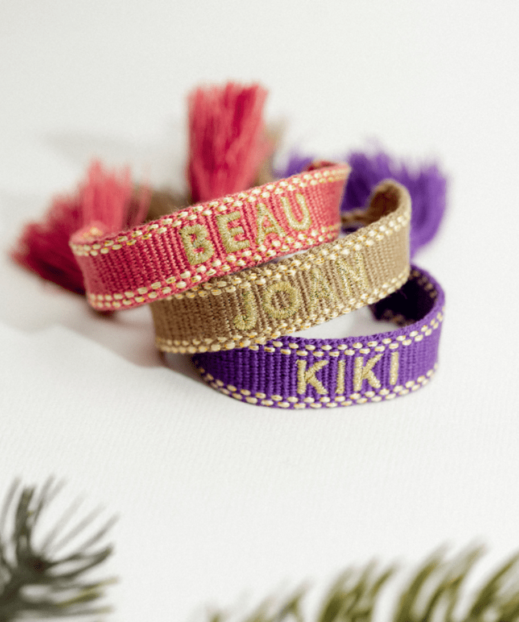 Mini Festive Whitney Woven Name Bracelet