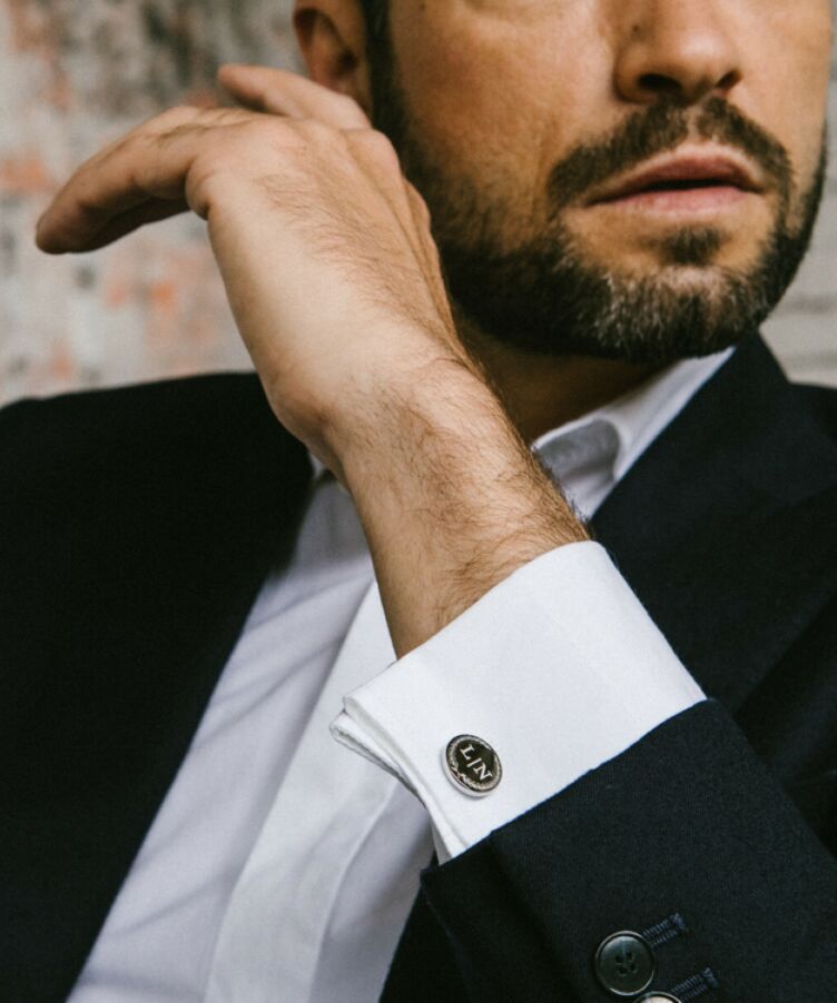 Men Initial Cufflinks