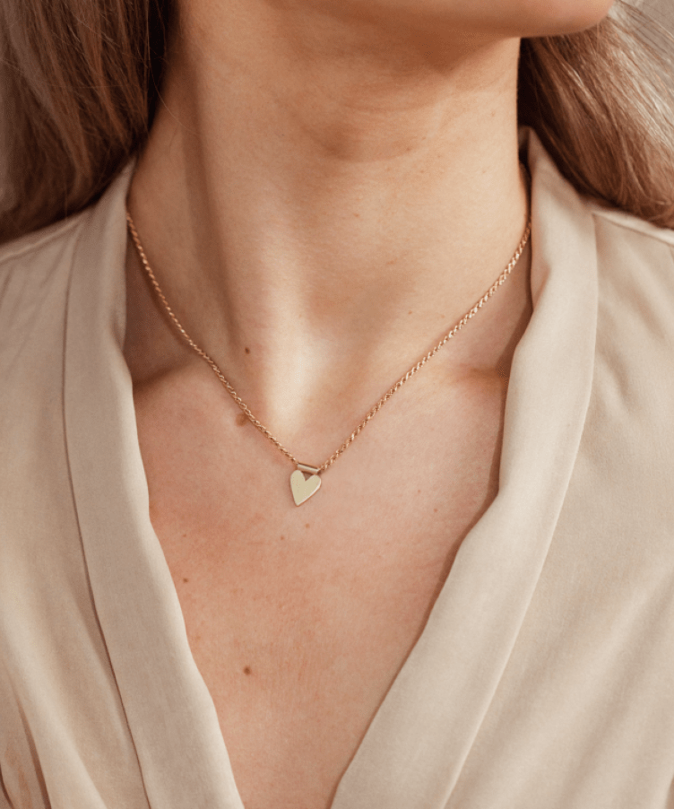 Ruby Rope Heart Necklace
