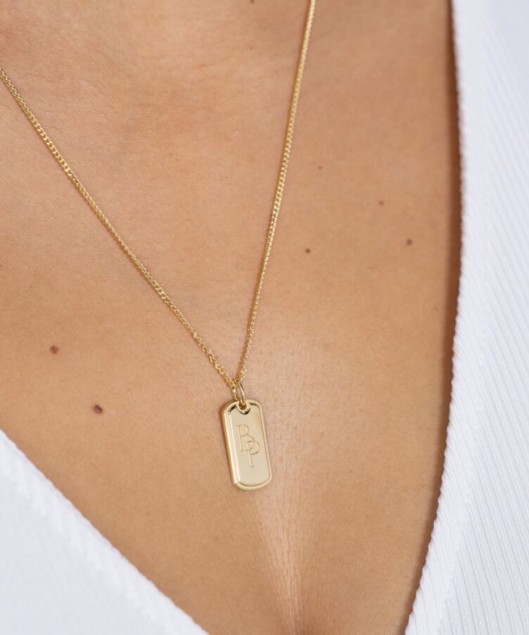 Monogram Tag Necklace