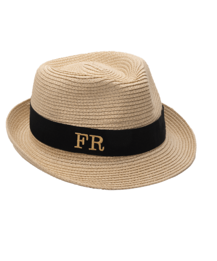 Kids Embroidery Initial Straw Hat