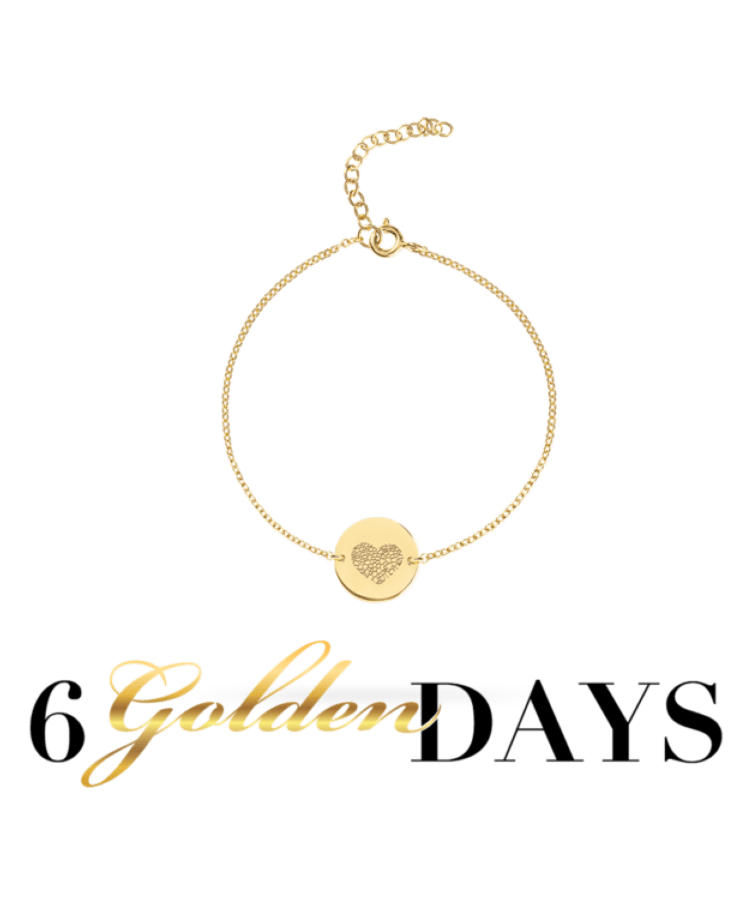 Nasenabdruck Münze Armband Gold