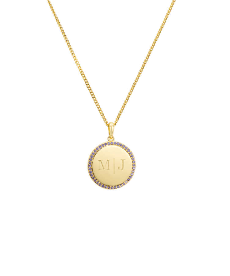 Birthstone Disc Ketting