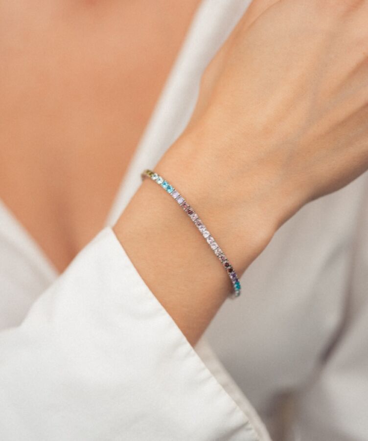 Rainbow Tennis Armband