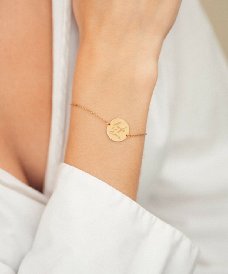 Handwritten Coin Bracelet