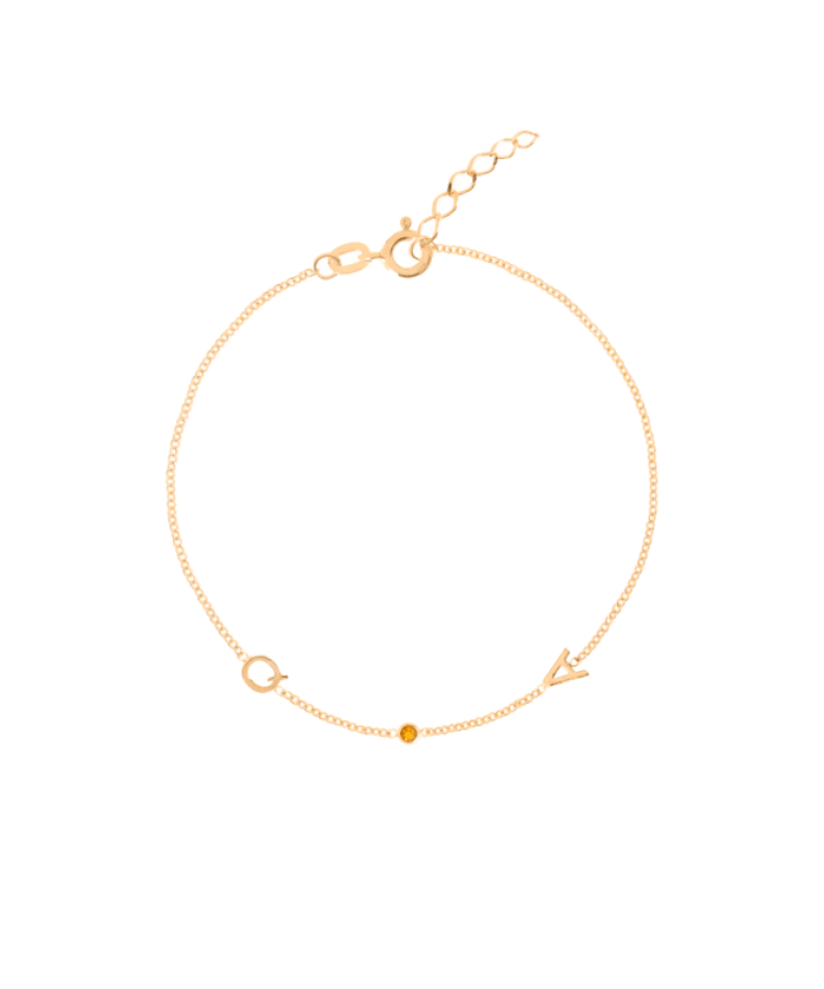 birthstone bracelet goud