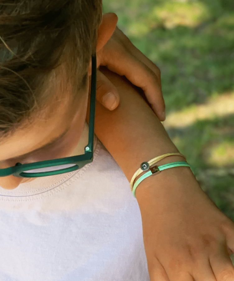 Kids Initial Disc Cord Bracelet