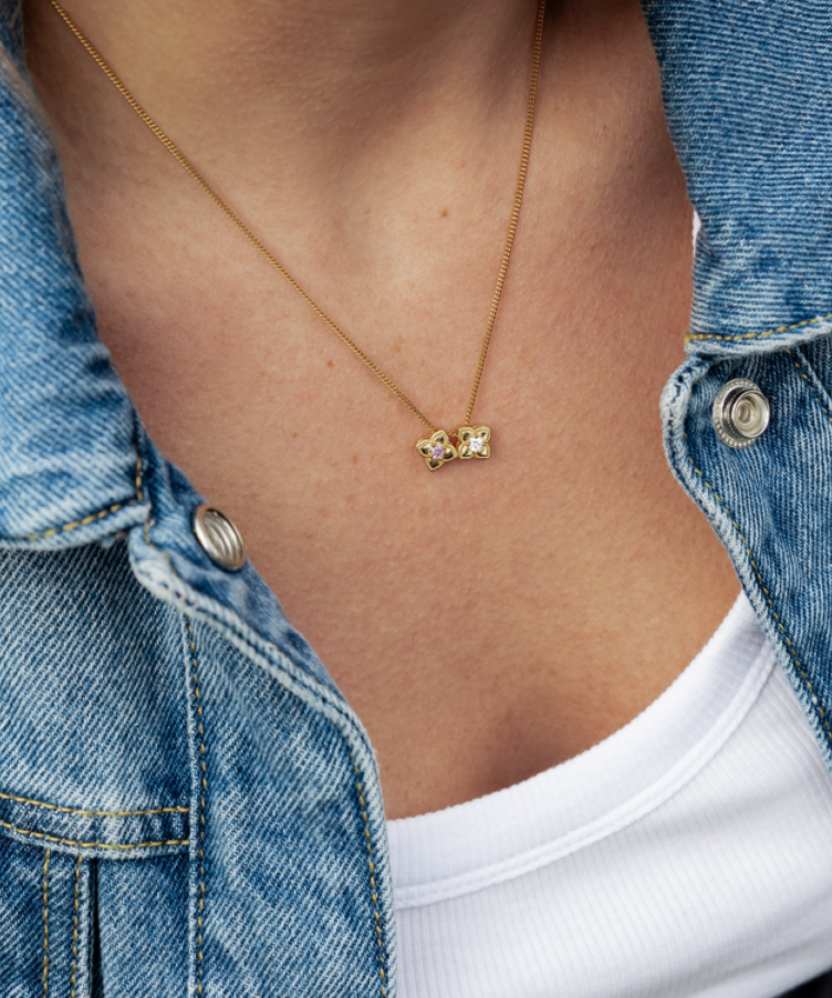 Blühendes Geburtsstein Kette