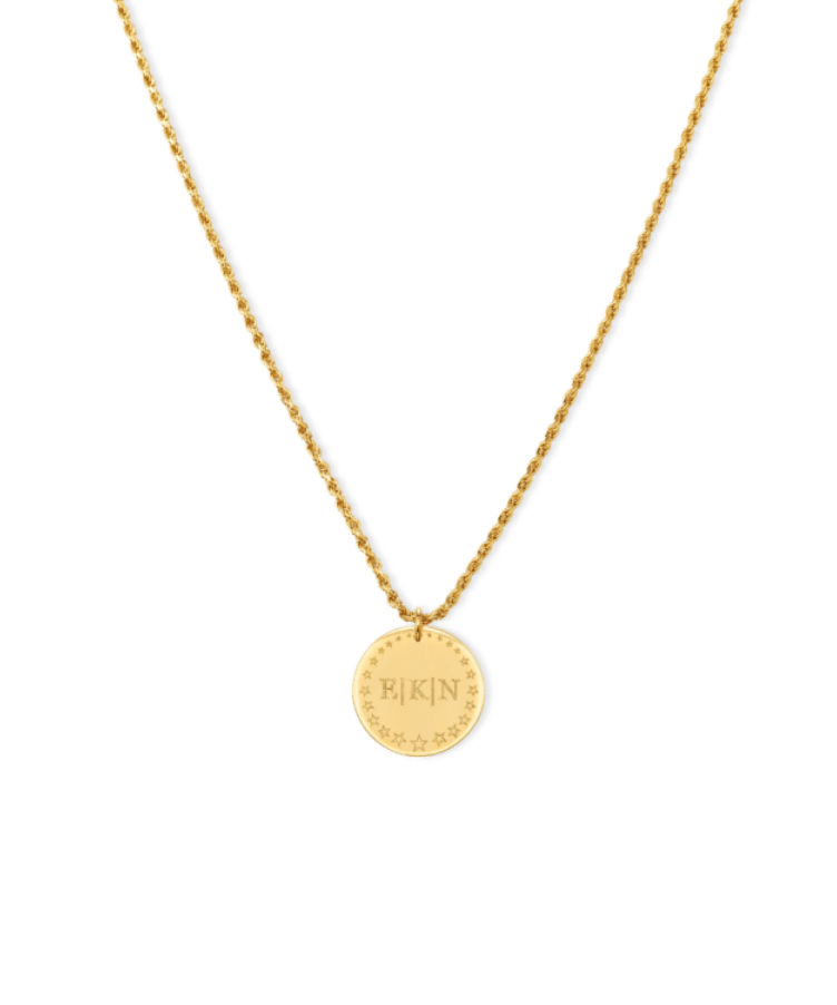 Star Initial Coin Necklace