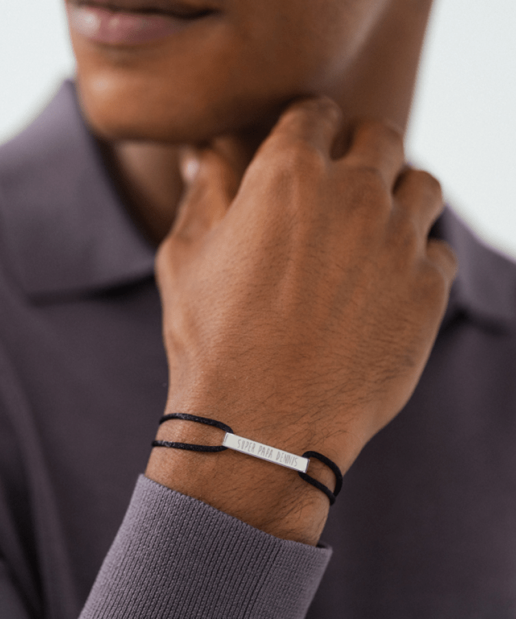 Men Signature Bar Cord Armband