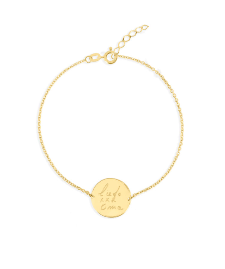 Handwritten Coin Bracelet