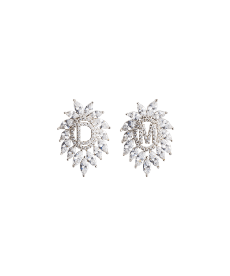 Sofia Sparkle Letter Earrings