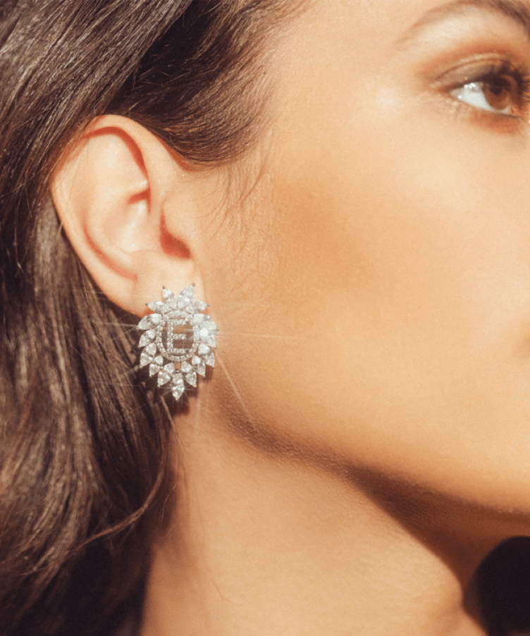Sofia Sparkle Letter Earrings