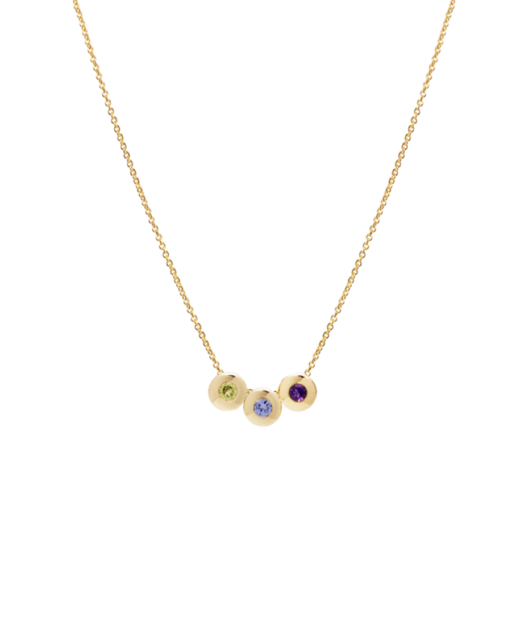 Letter + Birthstone Ketting