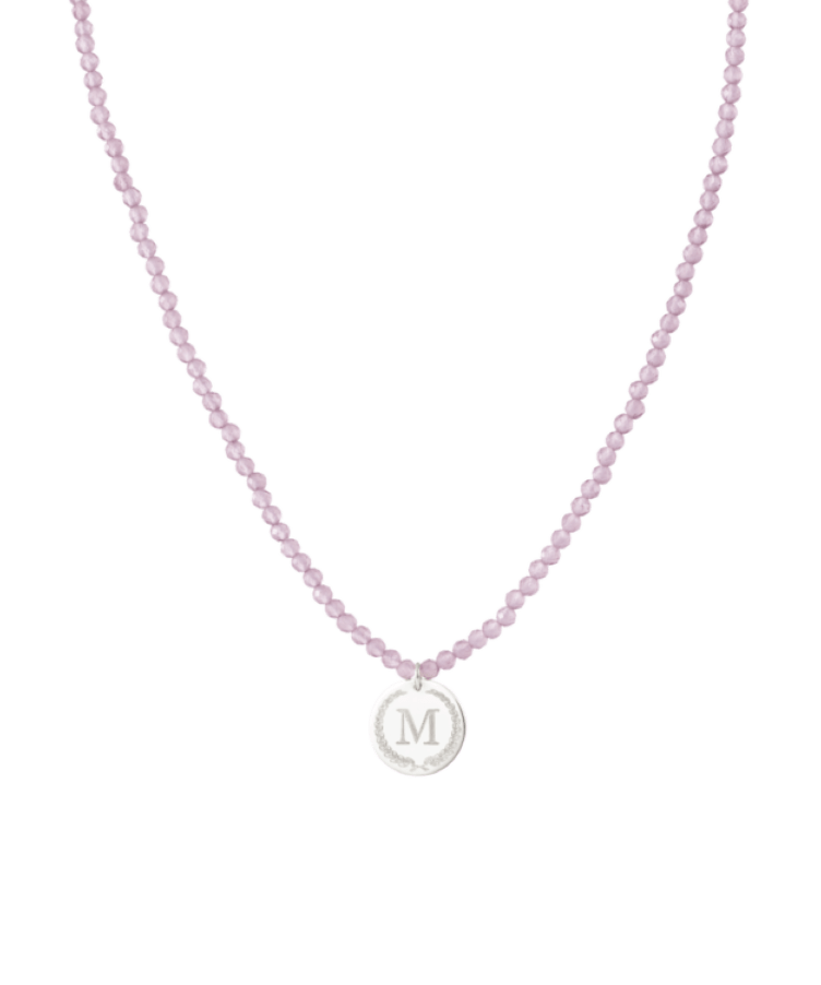 Sparkle Beaded Coin Necklace