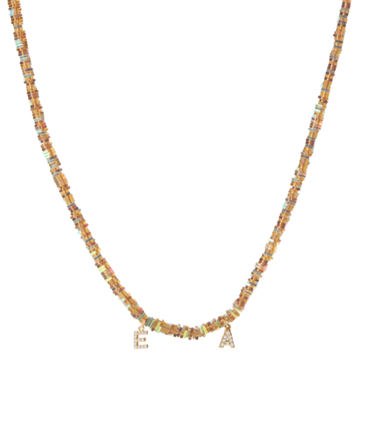 Sparkle Beaded Letter Necklace