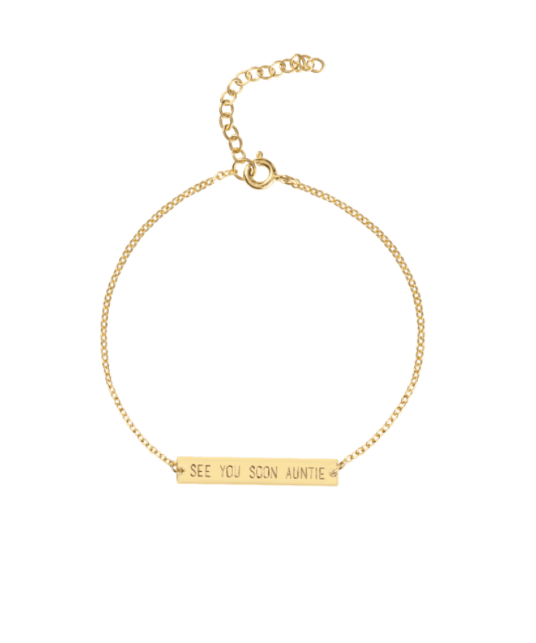 initial coin necklace goud