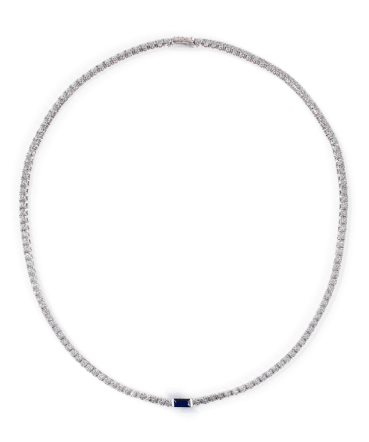 Tennis Single Birthstone Ketting