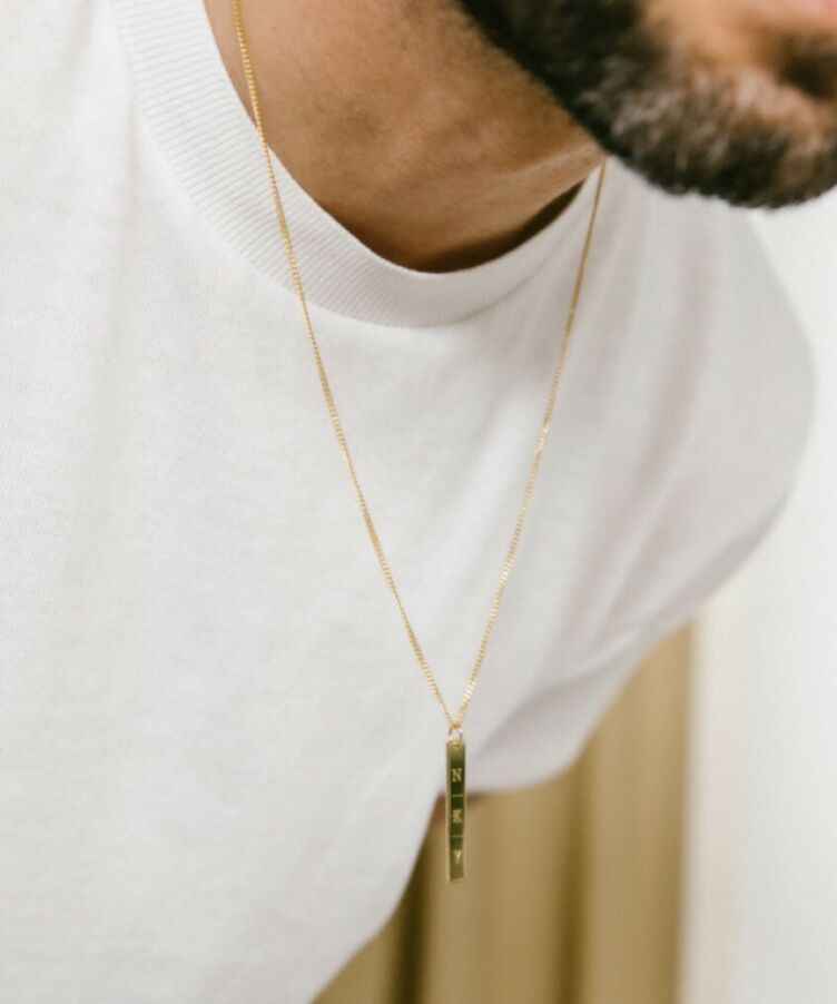 Men Bar Signature Necklace