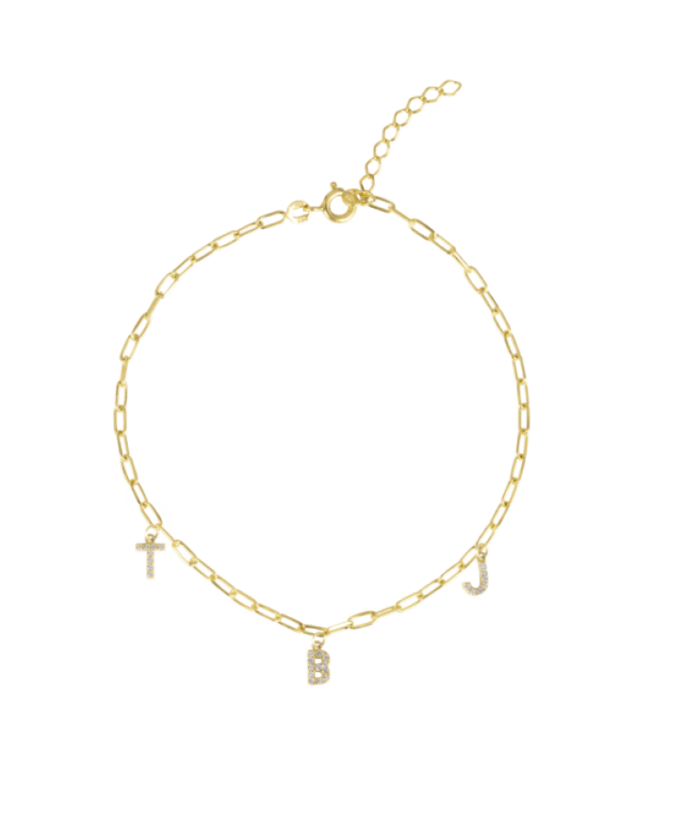 Charlotte Chain Letter Anklet