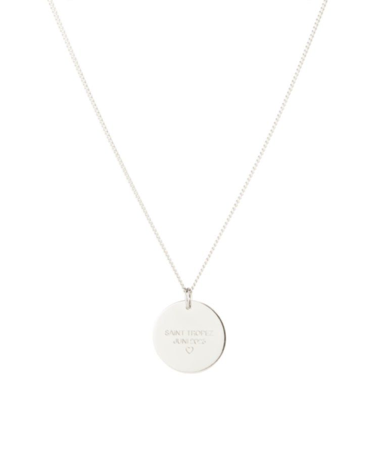 Place Line Coin Necklace