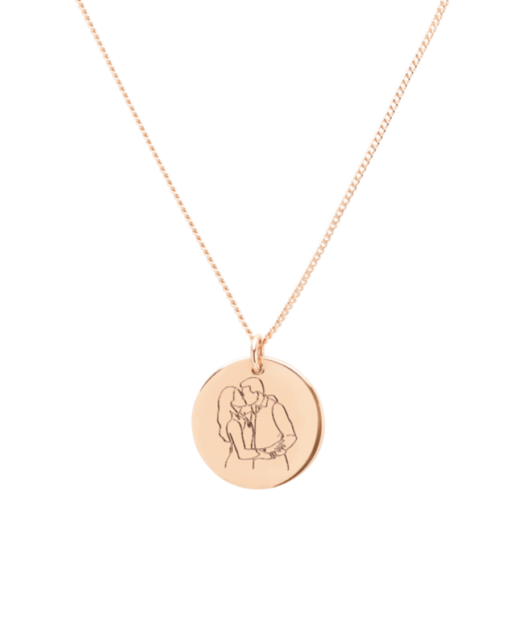 Photo Line Coin Necklace