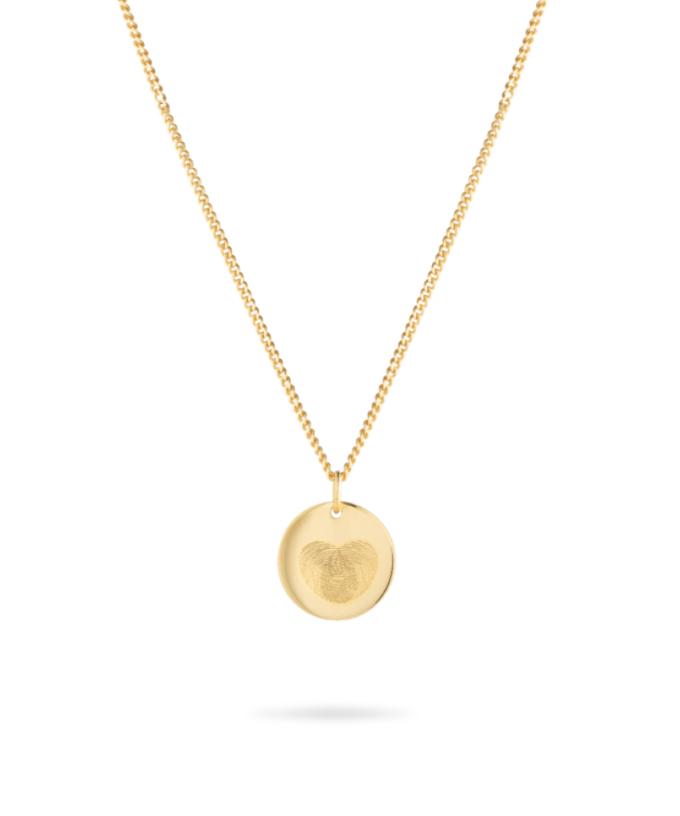 Fingerprint Coin Necklace