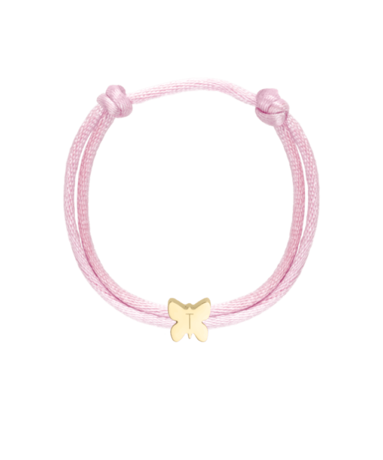 Kids Initial Bloom Cord Armband