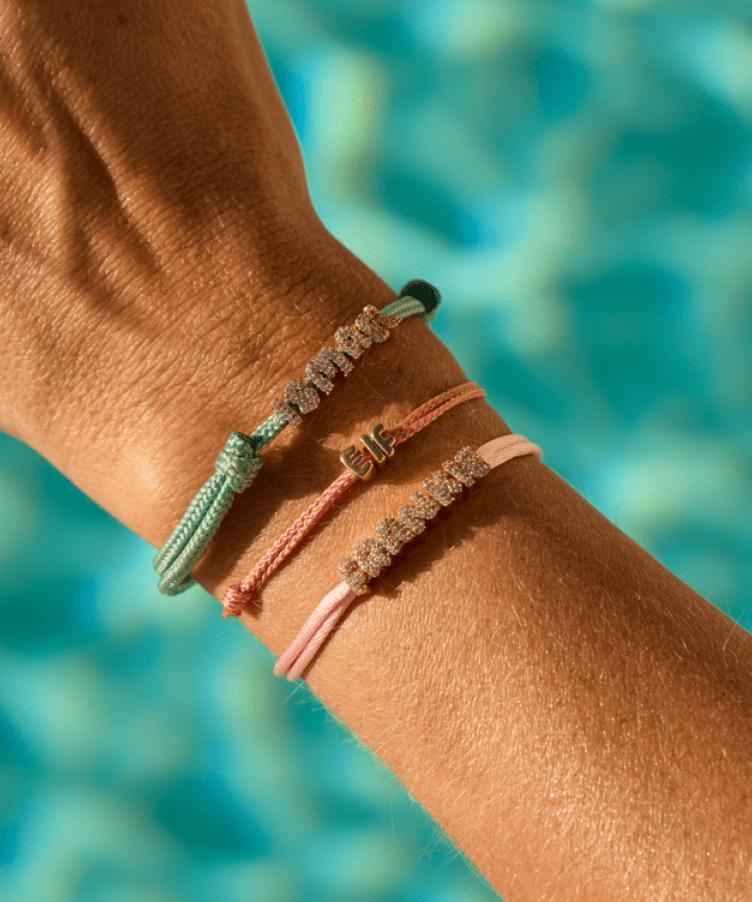 Text Bar Cord Bracelet